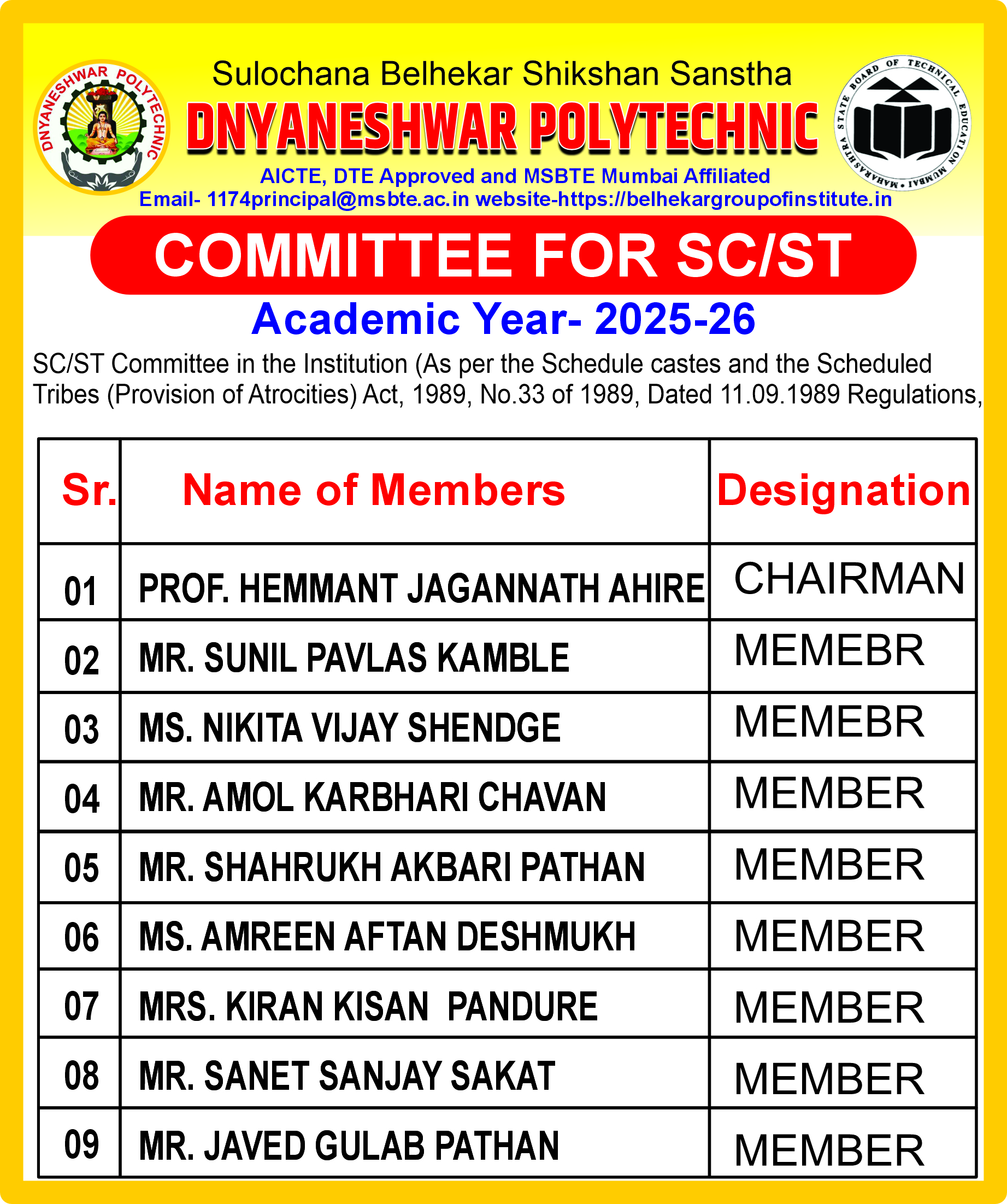 Committee for SC/ST